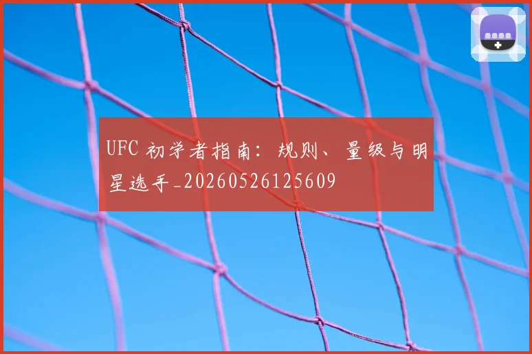 UFC 初学者指南:规则、量级与明星选手_20260526125609